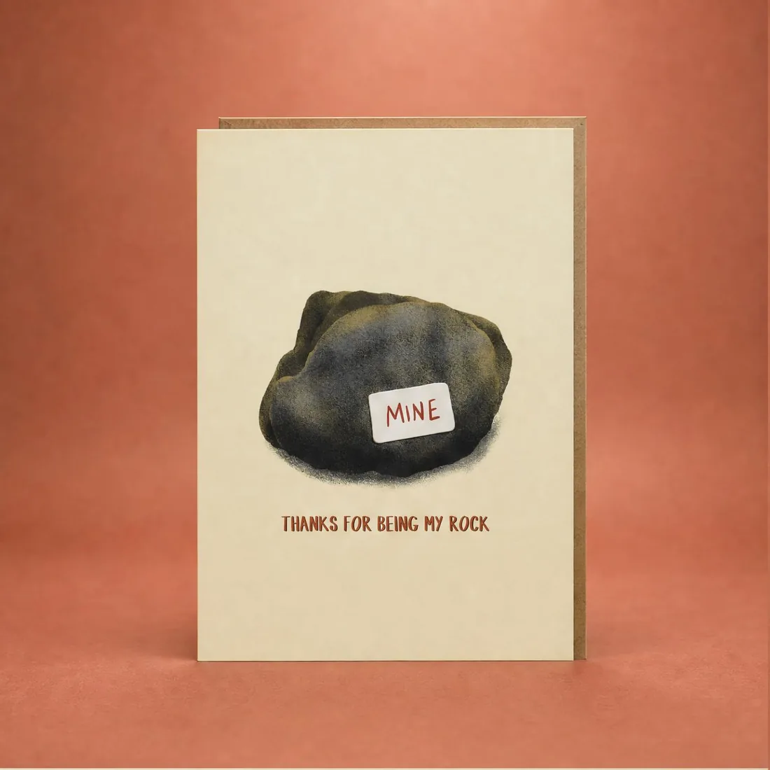Thanks for Being My Rock greeting card