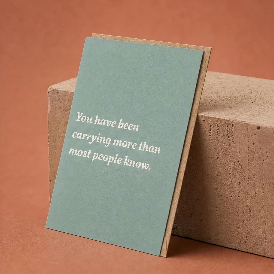 Carrying More Than Most Know greeting card