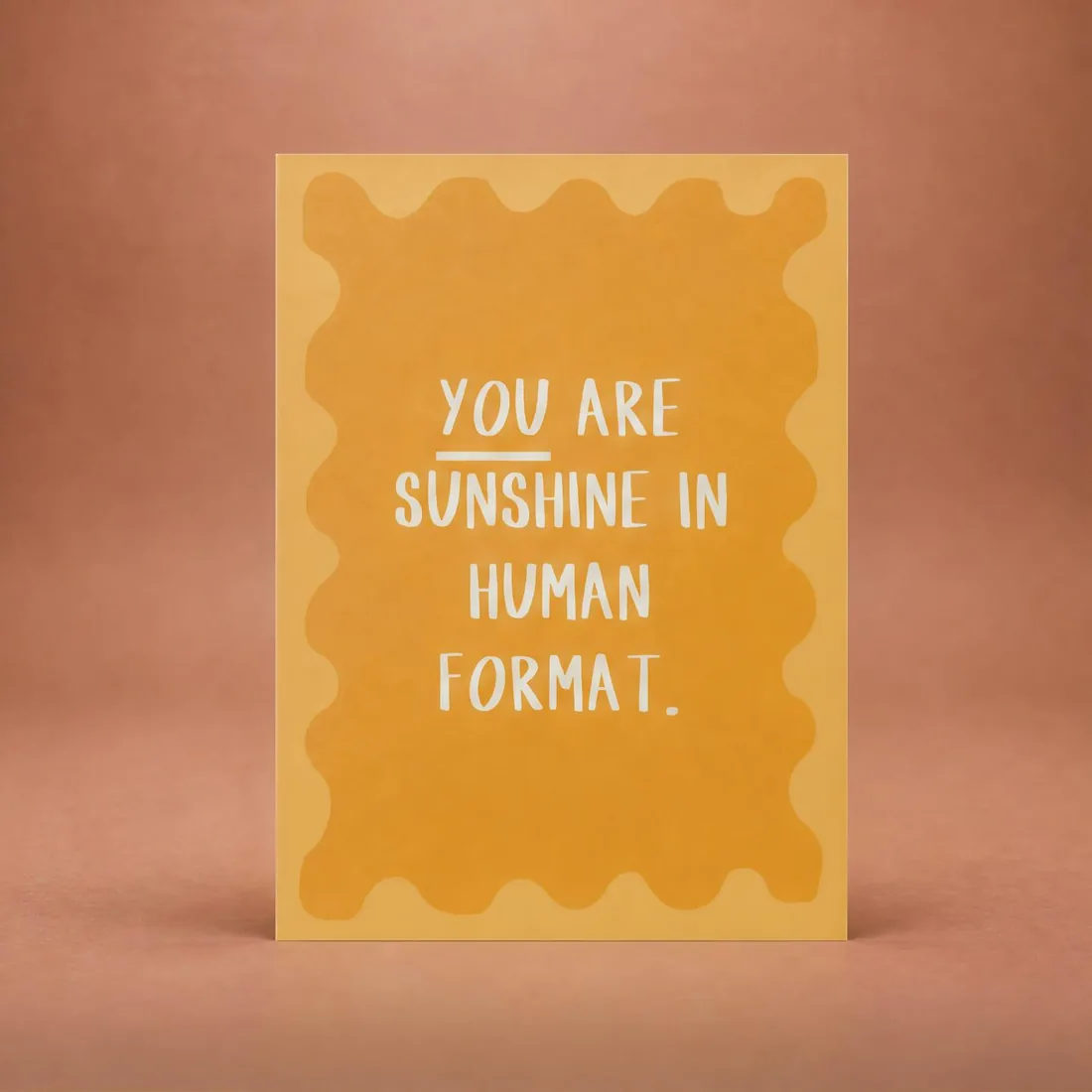 Sunshine in Human Format greeting card