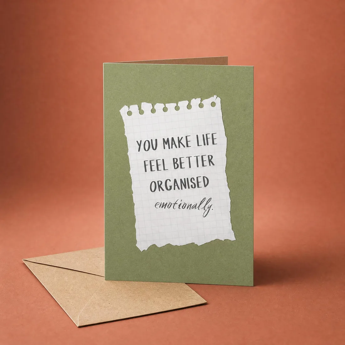 Better Organised Emotionally greeting card